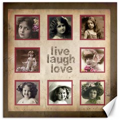 Live Laugh Love Cocoa Botanica 20 inch canvas - Canvas 20  x 20 