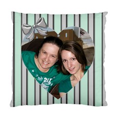 Silver and Green Love Cushion (2 sided) - Standard Cushion Case (Two Sides)