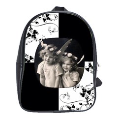 angelica Monochrome  large school bag back pack - School Bag (Large)