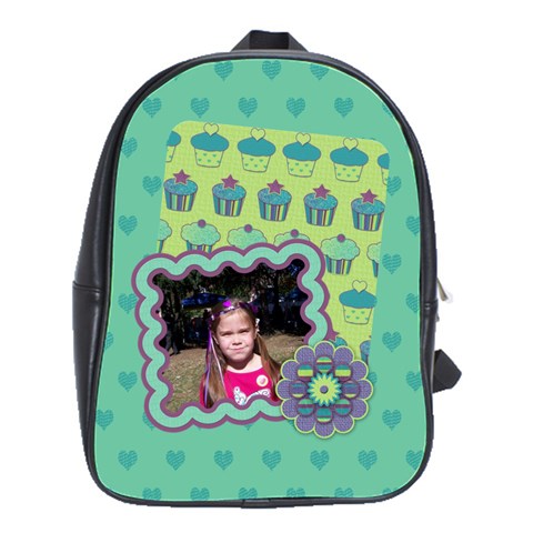 Cupcake Large School Bag By Klh Front