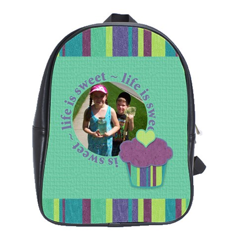 Life Is Sweet Large School Bag By Klh Front