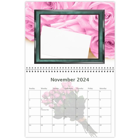 Roses For You (any Year) 2024 Calendar By Deborah Nov 2024