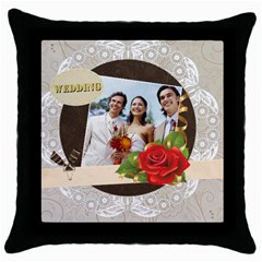 wedding party - Throw Pillow Case (Black)