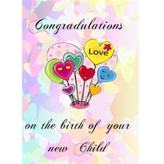 Congradulations on the birth of your child 1 - Greeting Card 5  x 7 