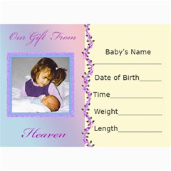 birth announcement - 5  x 7  Photo Cards