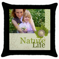 nature life - Throw Pillow Case (Black)