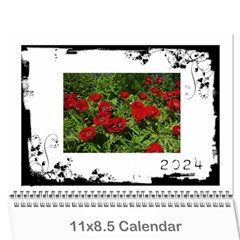 Black & White 2024 Calendar  - Wall Calendar 11  x 8.5  (12-Months)