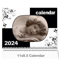 Vintage Prints 2024 Calendar - Wall Calendar 11  x 8.5  (12-Months)