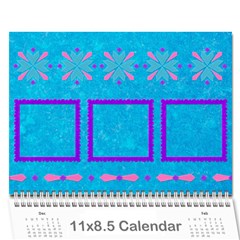 summer vacation calender - Wall Calendar 11  x 8.5  (12-Months)