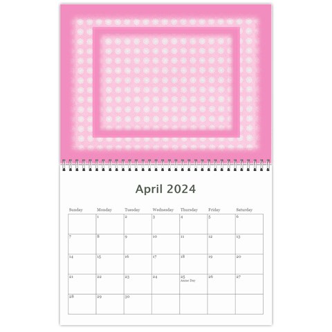 Pretty In Pink 2024 (any Year) Calendar By Deborah Apr 2024