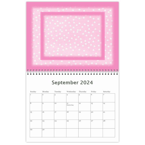 Pretty In Pink 2024 (any Year) Calendar By Deborah Sep 2024