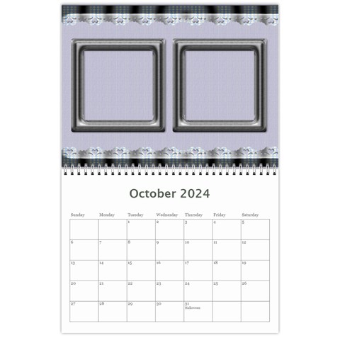 Elegant In Silver 2024 (any Year) Calendar By Deborah Oct 2024