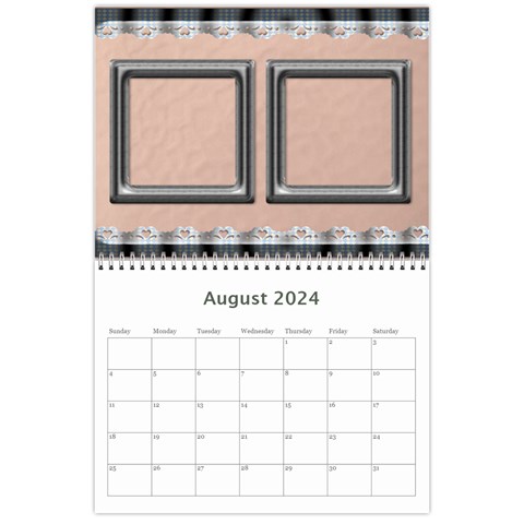 Elegant In Silver 2024 (any Year) Calendar By Deborah Aug 2024