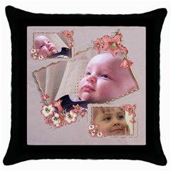 My Little one - Throw Pillow Case (Black)