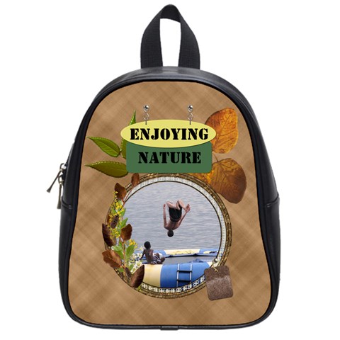 Enjoying Nature Small School Bag By Lil Front