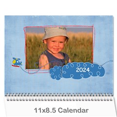 For the Boys/any theme-12 month 2024 calendar - Wall Calendar 11  x 8.5  (12-Months)