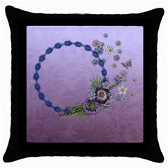 Heal/Mother/Purple- pillowcase 1 side - Throw Pillow Case (Black)