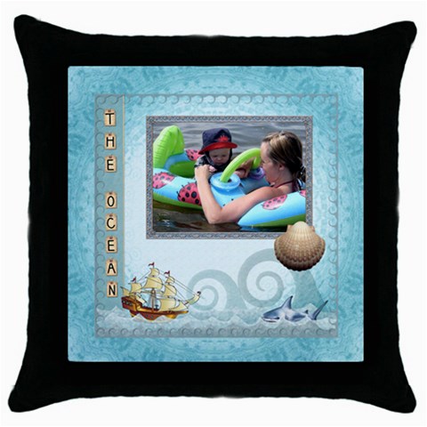 The Ocean Throw Pillow By Lil Front