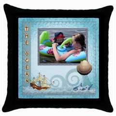 The Ocean Throw Pillow - Throw Pillow Case (Black)