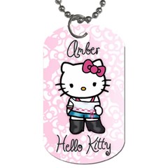 Amber Hello Kitty Necklace - Dog Tag (Two Sides)