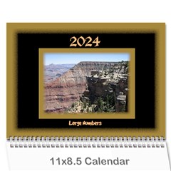 All framed 2024 LARGE NUMBER Calendar - Wall Calendar 11  x 8.5  (12-Months)
