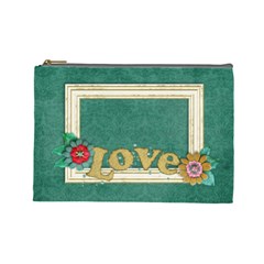 Love/Shabby/flowers-Cosmetic Bag (Large) 