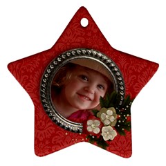 Christmas Flowers- star ornament (1 side) - Ornament (Star)