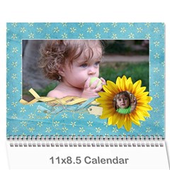 Sunflowers/Family-Photo 2024 Calendar (12 months) - Wall Calendar 11  x 8.5  (12-Months)