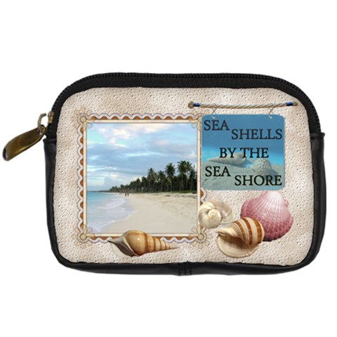 Sea Shells Digital Leather Camera Case By Lil Front