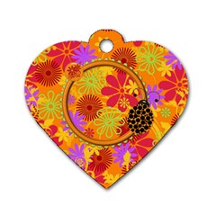 Miss Ladybugs Garden Dog Tag 1 - Dog Tag Heart (Two Sides)