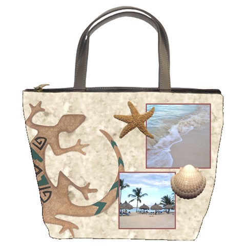 Tropical Travel Bucket Bag By Lil Front
