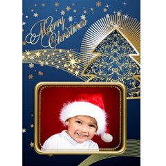 Midnight Blue Christmas Star 5x7 Card - Greeting Card 5  x 7 