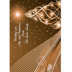 Gold Christmas Wishes 5x7 Card - Greeting Card 5  x 7 