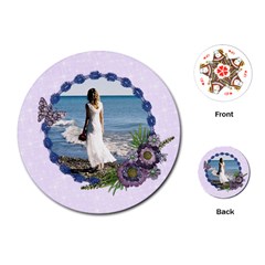 Purple/Heal/flowers-Round Playing cards - Playing Cards Single Design (Round)