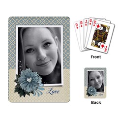 Blue floral-Playing cards (single design) - Playing Cards Single Design (Rectangle)
