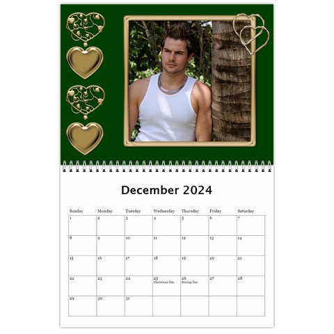 Subtle Hearts 2024 (any Year) Calendar By Deborah Dec 2024