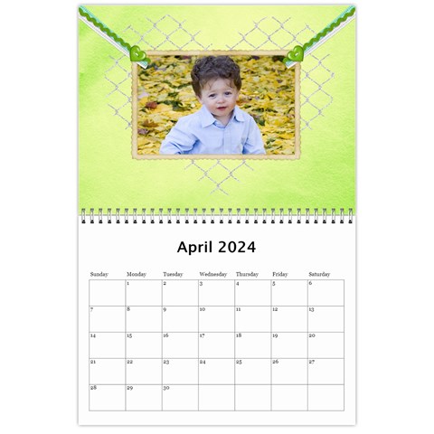 Subtle Hearts 2024 (any Year) Calendar By Deborah Apr 2024