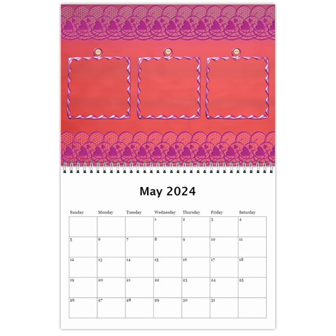 Subtle Hearts 2024 (any Year) Calendar By Deborah May 2024