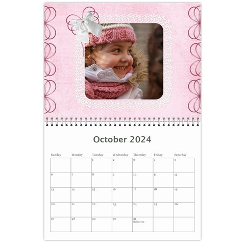 Bows 2024 (any Year) Calendar By Deborah Oct 2024
