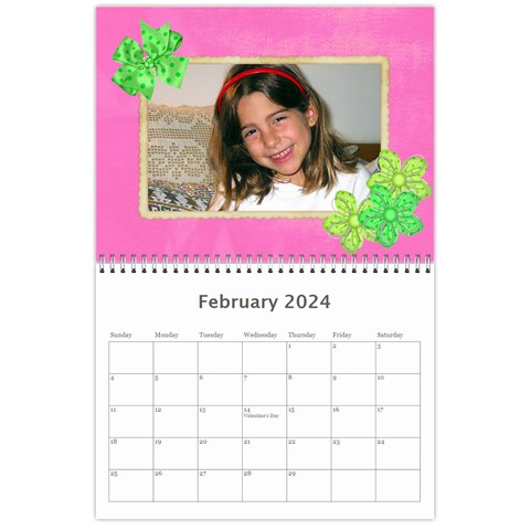 Bows 2024 (any Year) Calendar By Deborah Feb 2024