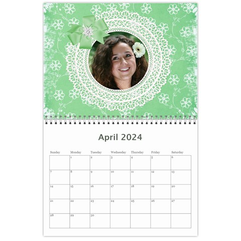 Bows 2024 (any Year) Calendar By Deborah Apr 2024