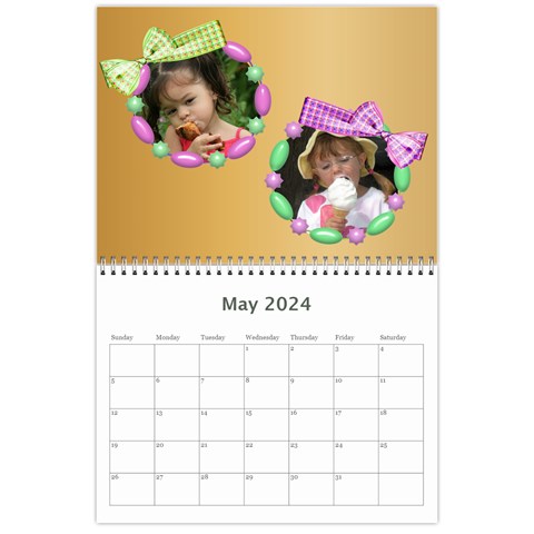 Bows 2024 (any Year) Calendar By Deborah May 2024