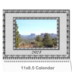 Framed in Silver 2024 Calendar (large Numbers) - Wall Calendar 11  x 8.5  (12-Months)