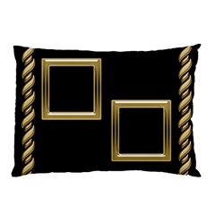 Black and Gold (2 sided) Pillow Case - Pillow Case (Two Sides)