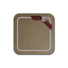 coaster_gold - Rubber Coaster (Square)