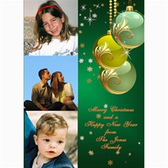 Green Bauble Photo card 5x7 - 5  x 7  Photo Cards