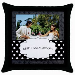wedding  - Throw Pillow Case (Black)