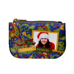 Paisley Christmas/Holiday-mini coin purse