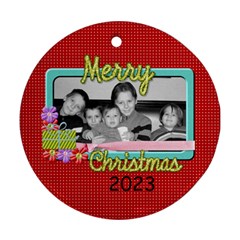 2023 Circle Ornament 2-sided 2 - Round Ornament (Two Sides)