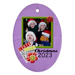 2023 Oval Ornament 2-Sided 1 - Oval Ornament (Two Sides)